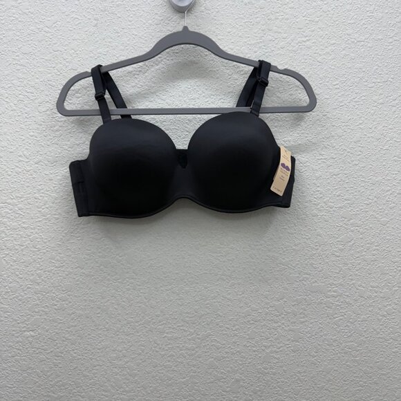 Cacique Other - Cacique Bare Solution Black Multi Way Strapless Adjustable Bra Womens 38D NEW